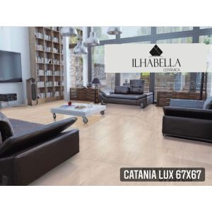 Piso Cerâmico Catania Lux Retificado Brilhante 68x68 Ilhabellla
