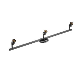 Trilho 3 Lâmpadas Bali Preto Spot Line Vitralux