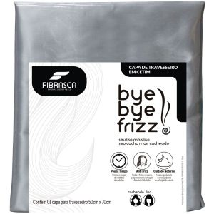 Fronha Bye Bye Frizz Cetim Prata 0,50x0,70m Fibrasca