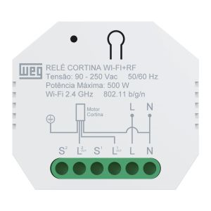 Módulo Relé Cortina Wi-fi + RF Branco Ártico Weg