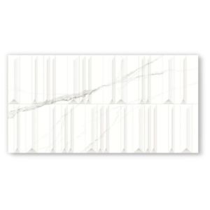 Porcelanato Lacombe Statuario Branco Retificado Acetinado 62x121 Damme