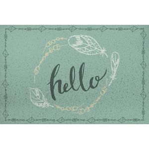 Tapete Capacho Vinil Super Print Hello 40x60 Euro Mats