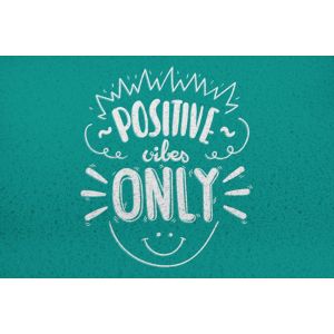 Tapete Capacho Vinil Positive Vibes 60x40 Euro Mats