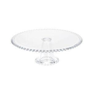 Prato de cristal para bolo com pé Pearl 31x11cm Rojemac