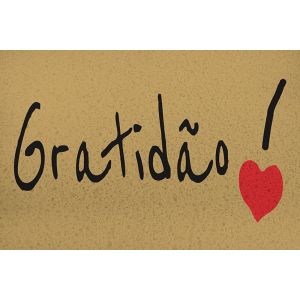 Tapete Capacho Gratidão Affection 60 x 40 cm Euro Mats