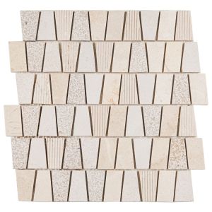 Pastilha Retificado Acetinado 30x32,5 Bege Glass Mosaic