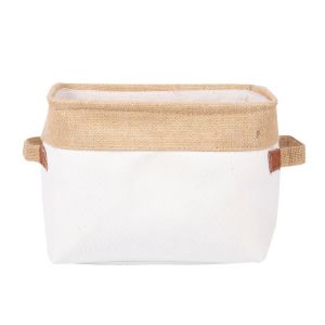 Cesto para Roupa Quadrada Lily 19x21cm Bege Casa&Ideia