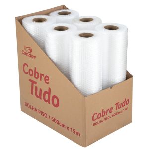 Bobina de plástico Bolha 60cm x 15m Incolor Condor