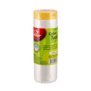 Salva Pintura Plástico Filme Cobre Tudo 270cmx17m Incolor Condor
