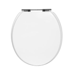 Assento Sanitário MDF Laqueado Convencional Cinza Branco Hidrofama