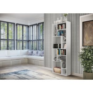 Estante Lotus 25,5x 63x 183,5cm Branco Multivisão