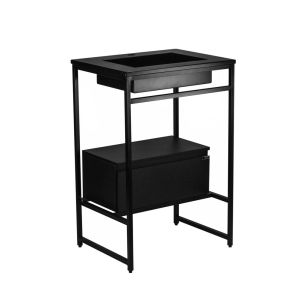 Balcão Iron Black Com Cuba 94 Preto Fosco Venturi