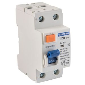 Interruptor TDR-40 2P 40A 30mA 6KA Branco Tramontina