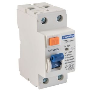 Interruptor TDR-63 2P 63A 30mA 6KA Branco Tramontina