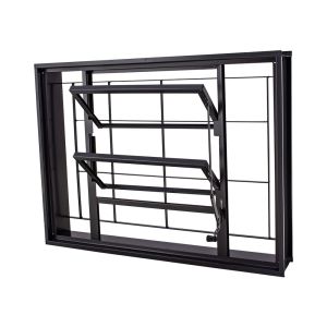 Basculante Prime Vitrô Com Grade Quadrada 0,80x0,60 Preta Crv