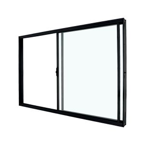 Janela de Correr Sem Bandeira Alumínio 1,00M X 1,20M 2 Folhas Classic Preta  CRV