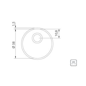 Cuba para Cozinha de Embutir Luna Polido 38x38x17 Aço Inox Tramontina