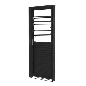 Porta Standart Prime Basculante Mista Esquerda 0,84x2,15 Preta Crv