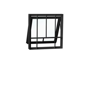 Janela Modular Maxim-ar Com Grade 1 Folha 0,60x0,40 Preta Crv