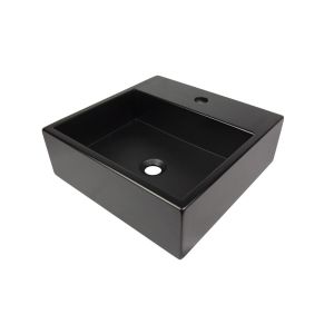 Cuba para Banheiro de Apoio Onix 40x40cm Preto Fosco Venturi