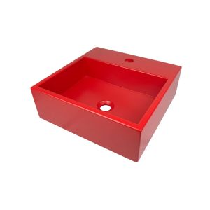 Cuba para Banheiro Onix 40x40cm Vermelho Fosco Venturi