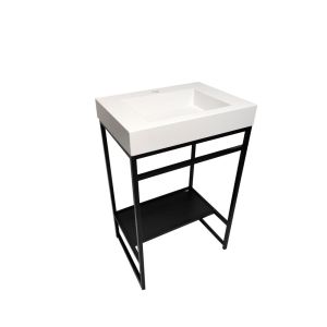 Balcão Iron Black Rennes 60cm Branco/Preto Fosco Venturi