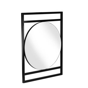 Espelhadeira Iron Circle Preto Fosco 64x55 Venturi