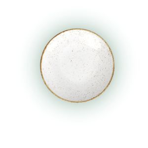 Prato Sobremesa Porcelana 21cm Rústico Marrom Tramontina