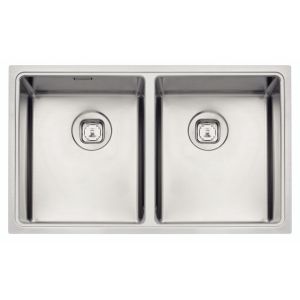 Cuba para Cozinha de Embutir Dupla Quadrum 70x40 Aço Inox Tramontina