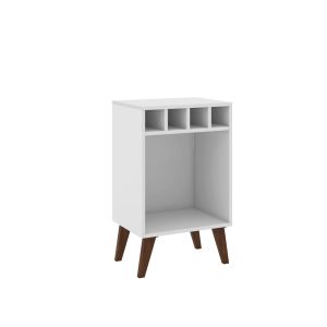 Mesa Lateral com Garrafeiro 43,8x71x32 Branca Movelbento