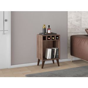 Mesa Lateral com Garrafeiro 43,8x71x32 Rustico Movelbento