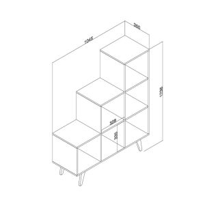 Estante 6 Nichos 104,5x123,5x35 Branca Movelbento