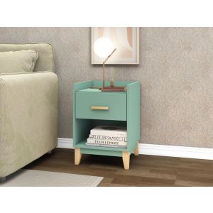 Criado Mudo Mesa de Cabeceira 1 Gaveta 40x56x38,5 Oliva Movelbento