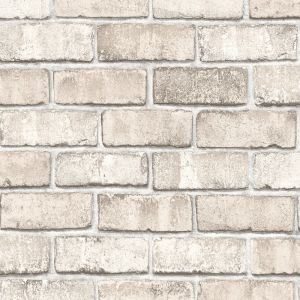 Papel de Parede Pedra/Tijolo 0,52x9,5 Bege Bobinex