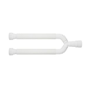 Sifão Tubo Extensivo Duplo Universal com Canopla 1,1 Branco Blukit