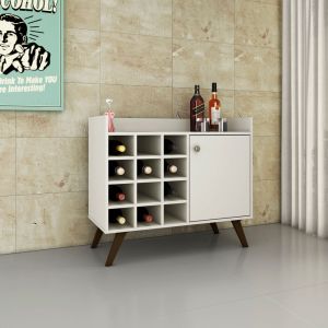 Aparador Rack 1 Porta 89x77x40 Off White Movelbento
