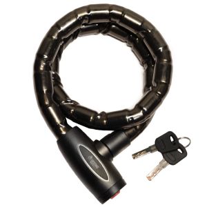 Cadeado de Aço Trava Bicicleta 100cm 22mm com chave Preto Joinport