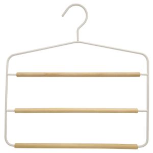 Cabide de Metal Triplo Branco Casa&Ideia