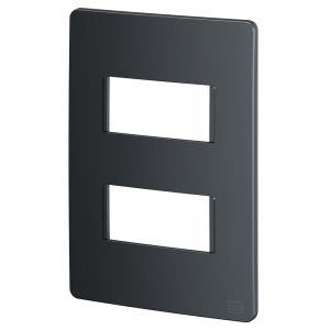 Placa 4x2 2 Seções Esatta Grafite Escuro Weg