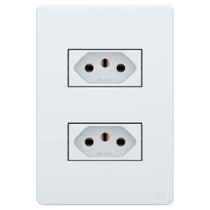 Conjunto 2 Seções Tomada 2P+T 10A Esatta 250V Branco Weg