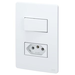 Conjunto 2 Seções 1S Tomada 20A Esatta Branco Weg
