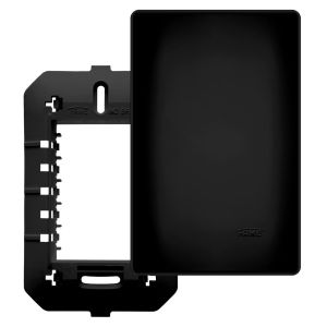 Placa Cega 4"X2 Habitat Black Vertical Preto Fame