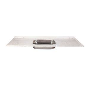 Pia Marmorite com Cuba Inox 1,20m Granitado Branco Hidrofama