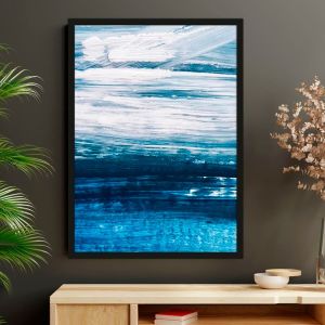 Quadro Abstrato 50x70cm Preto Diagonal