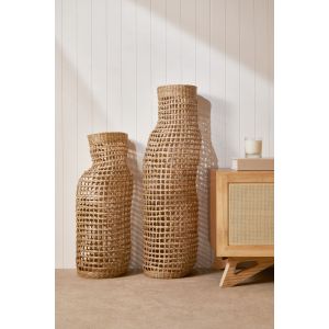 Vaso de Fibra Natural 86x23x23cm Mart Collection