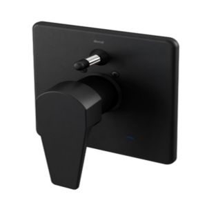 Acabamento Monocomando para Chuveiro e Banheira Lift Onix 1/2" Preto Fosco Docol