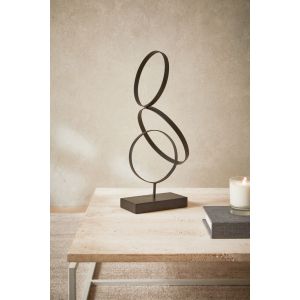 Adorno de Metal 50x19x22cm Preto Mart Collection