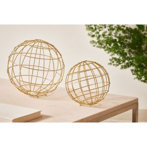 Adorno Esfera Dourado Metal 26x26cm Mart Collection