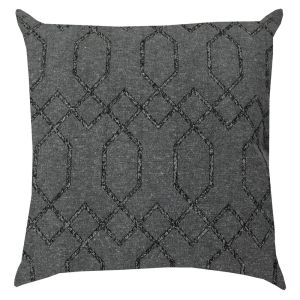 Almofada Eco Geométrico Jacard 43x43cm Cinza Diagonal