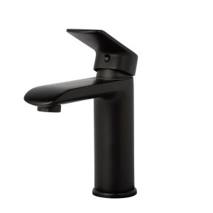 Torneira Misturador Monocomando para Banheiro de Mesa Bica Baixa 1/2 Maré Preto Addra
